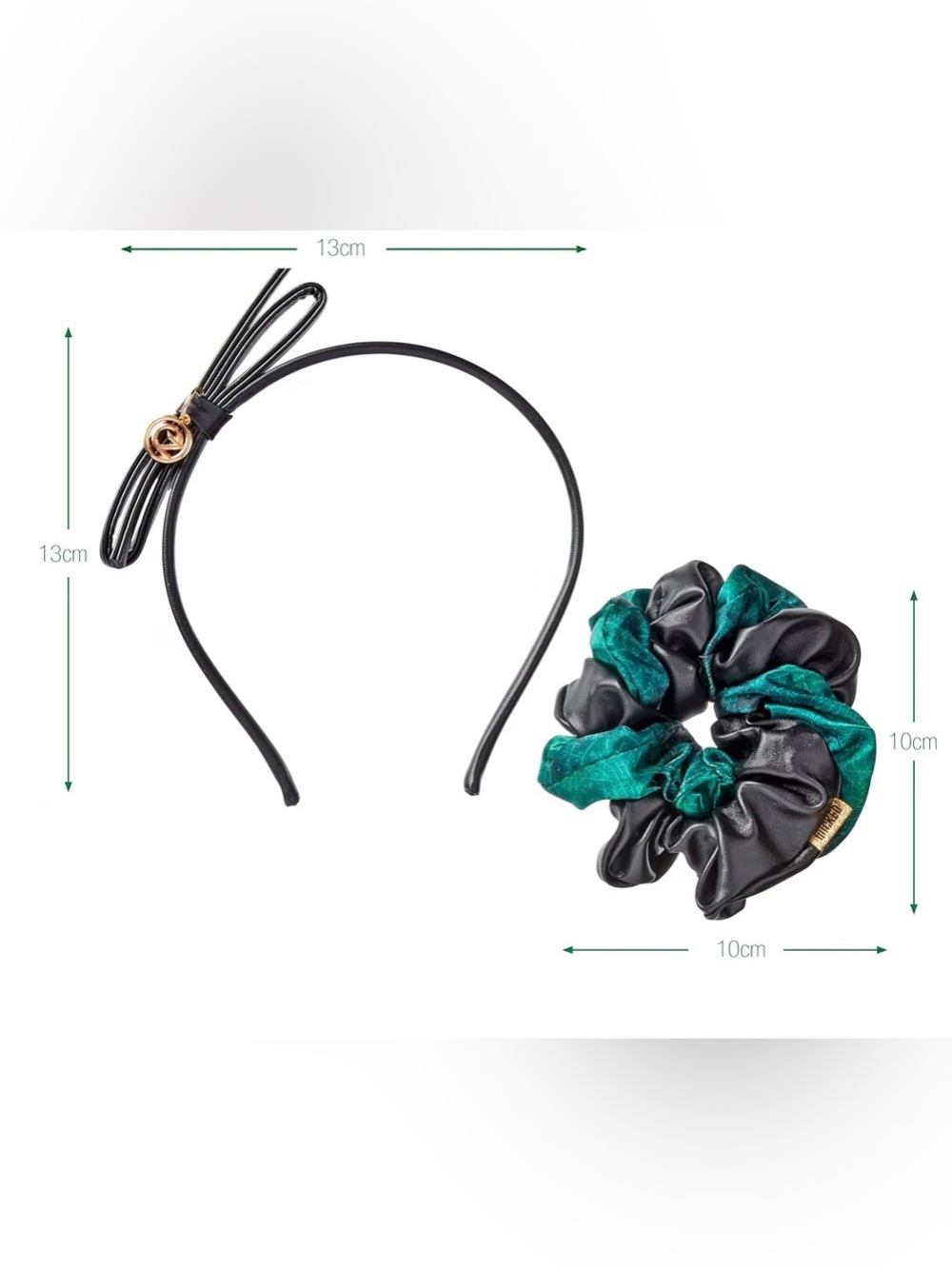 Wicked Elphaba Bow Headband & Twist Scrunchie Set Scünci Conair 2Pc NIP - Picture 6 of 7